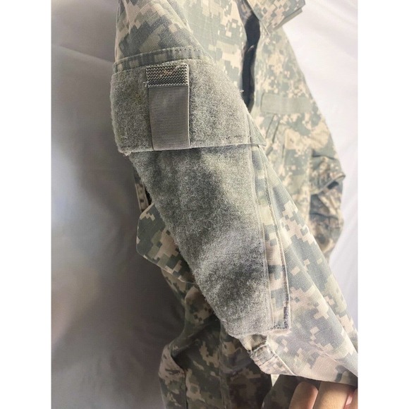 Vintage Camo Army Military Combat Jacket Pixelated‎ Camo Green Size X-Small Long - Picture 7 of 7